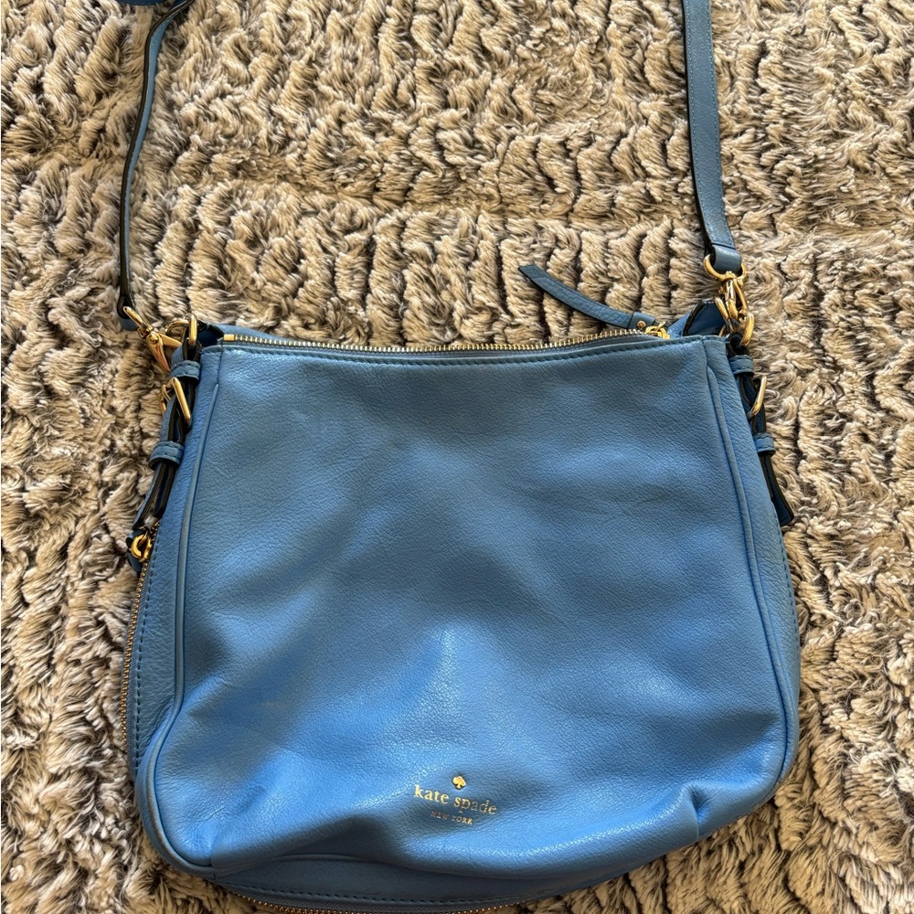 Kate Spade Blue Leather Crossbody Bag